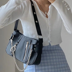 Chains Style Nylon Handbag Streetwear All-match Shoulder Bag