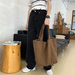 Canvas Vintage Large Capacity Totes Daily All-match Shopping