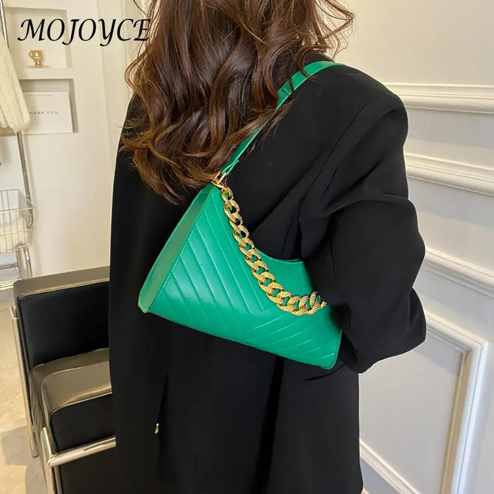Lattice Style PU Leather Shoulder Bag for Women