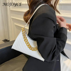 Lattice Style PU Leather Shoulder Bag for Women