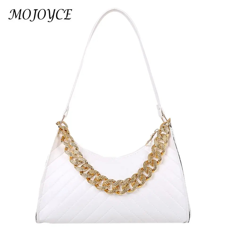 Lattice Style PU Leather Shoulder Bag for Women