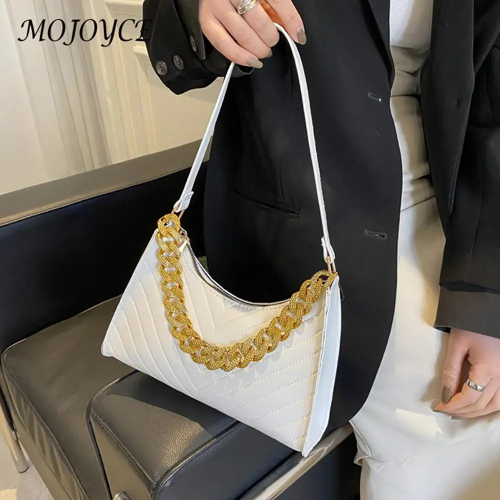 Lattice Style PU Leather Shoulder Bag for Women