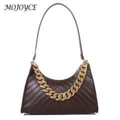Lattice Style PU Leather Shoulder Bag for Women