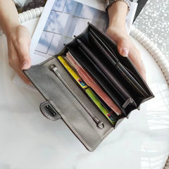 Sheepskin Leather Shoulder Bag 633 Long Wallet Clutch