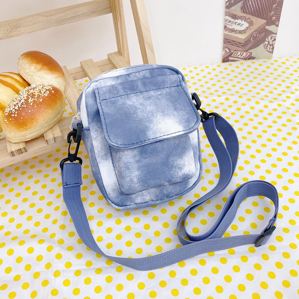 Vintage Canvas Crossbody Bag Women Flap Zipper Small Handbag