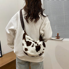 Stylish Cow Pattern Print Shoulder Bag for Women