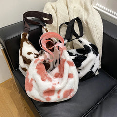 Stylish Cow Pattern Print Shoulder Bag for Women