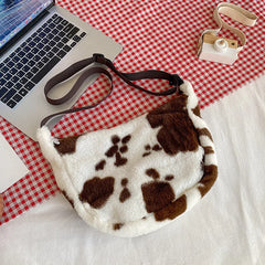 Stylish Cow Pattern Print Shoulder Bag for Women