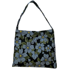 Floral Jacquard Shoulder Bag Vintage Handbag