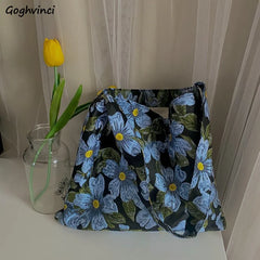 Floral Jacquard Shoulder Bag Vintage Handbag