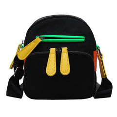Women Shoulder Bags Nylon Mini School Bag Crossbody Patchwork Students All-match
