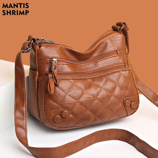 Women Shoulder Bags PU Leather Handbags Vintage Classic All Match Messenger Bags