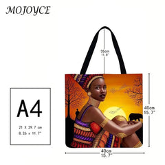 Printed Shoulder Bag Large Capacity Shopper Handbag