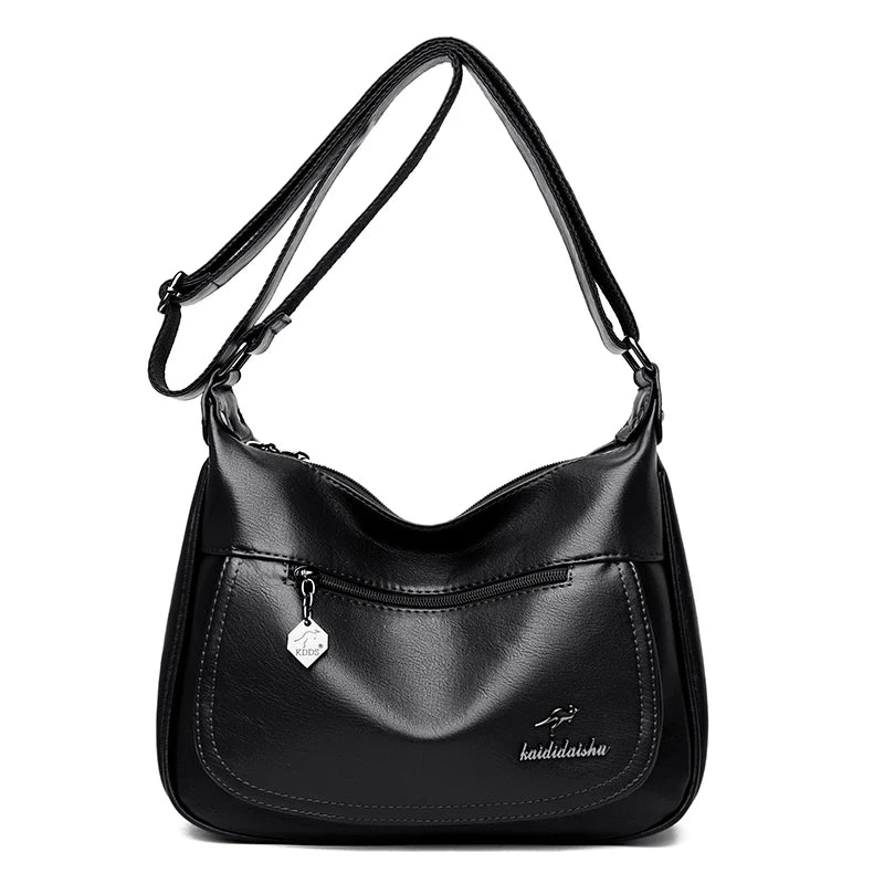 High Leather Women's Shoulder Bag - Multiple Colors
