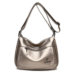 High Leather Women's Shoulder Bag - Multiple Colors