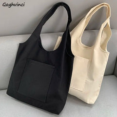 Canvas Student Shoulder Bag Large Capacity Harajuku