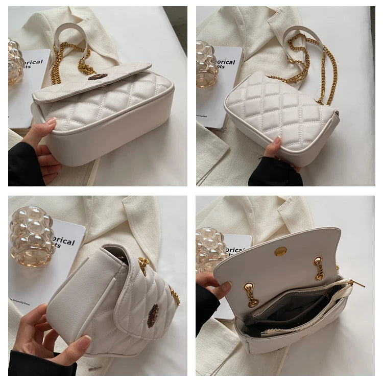 Women Shoulder Bags PU Leather Chains Crossbody Bag