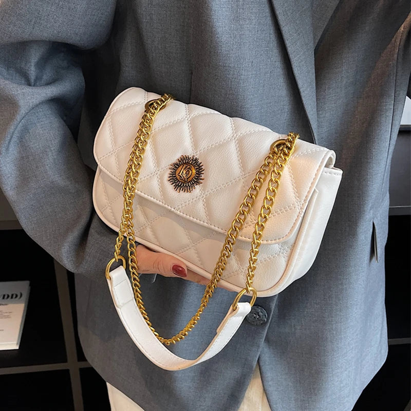 Women Shoulder Bags PU Leather Chains Crossbody Bag