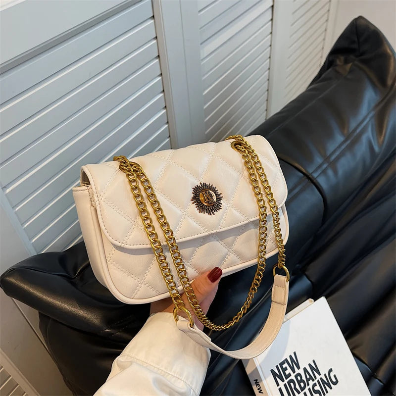 Women Shoulder Bags PU Leather Chains Crossbody Bag