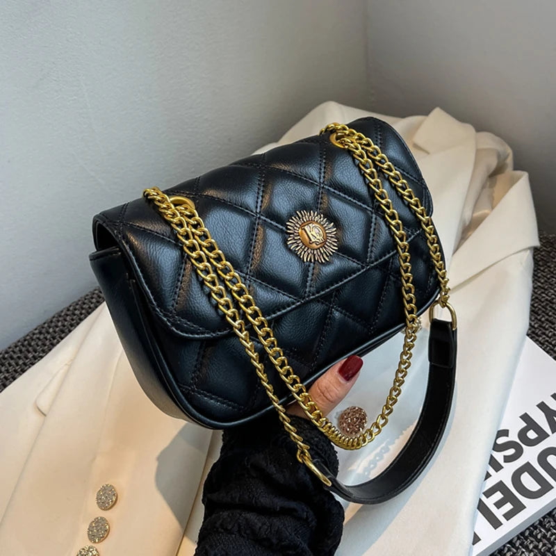 Women Shoulder Bags PU Leather Chains Crossbody Bag