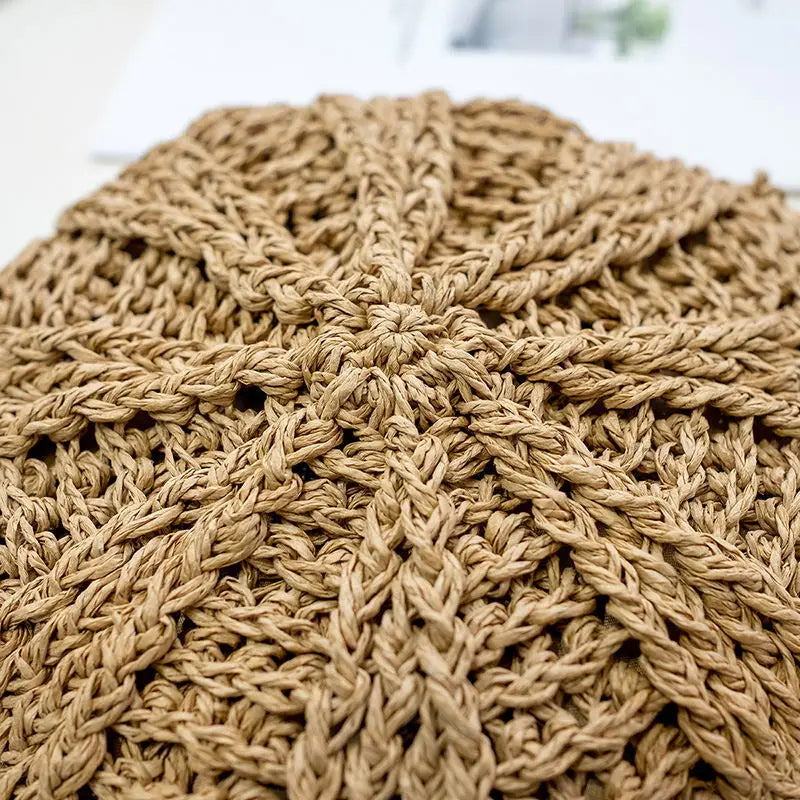 Straw Circular Cross Body Bag Tassel Holiday Beach Retro Women Shoulder Bags