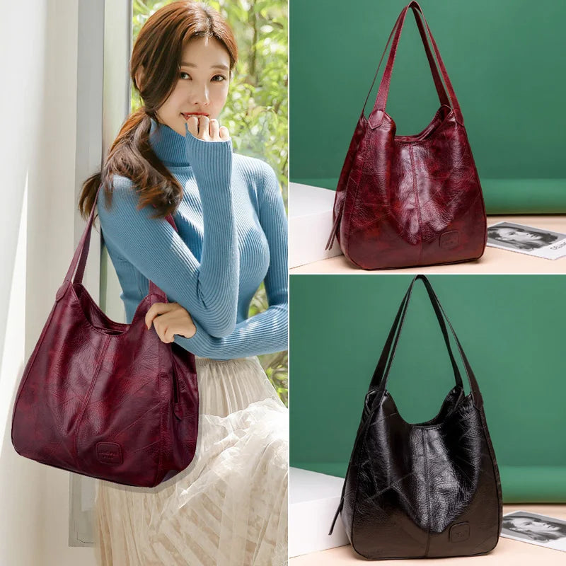 Women Shoulder Bags Top-handle Shop PU Leather Handbags
