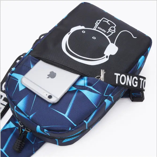 Anti Theft Crossbody Shoulder Bag USB Charging Waterproof Sling Chest Bags