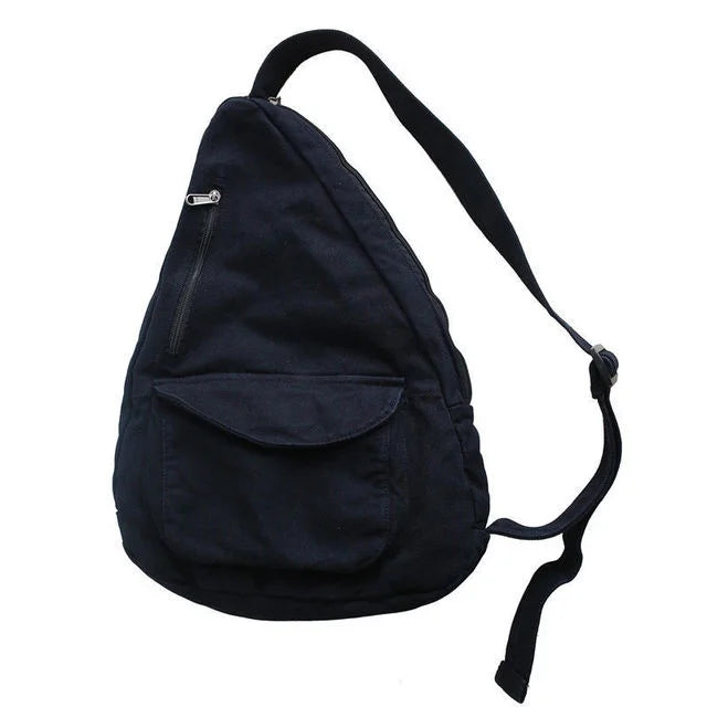 Vintage Canvas Cross-body Bag Washed Retro Large Capacity Satchel