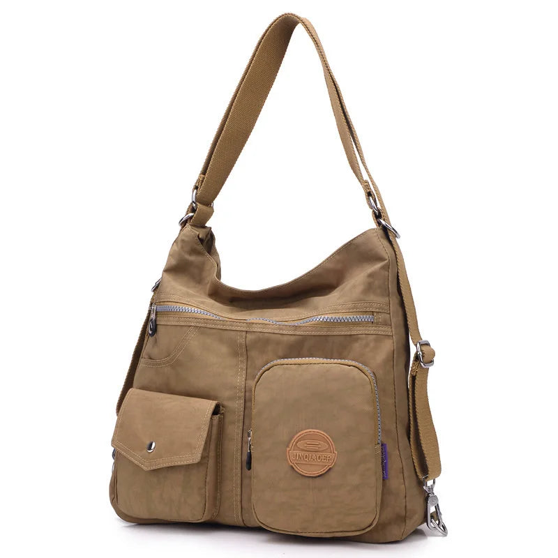 Waterproof Nylon Backpack Handbag Lady Messenger-bag Female Tote