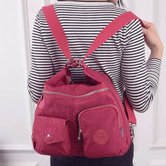 Waterproof Nylon Backpack Handbag Lady Messenger-bag Female Tote