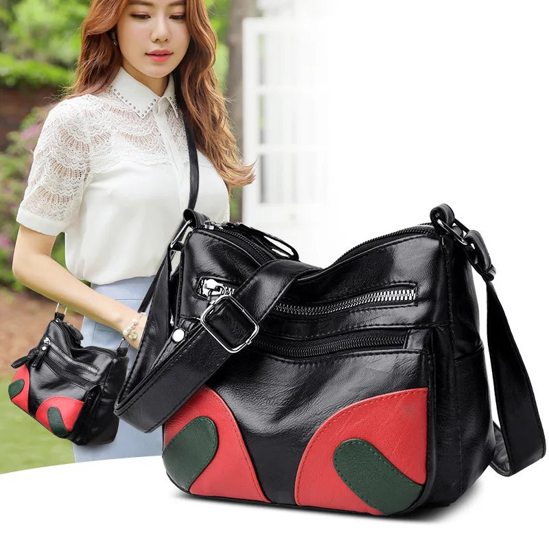 Small Soft Leather Crossbody Bag for Women