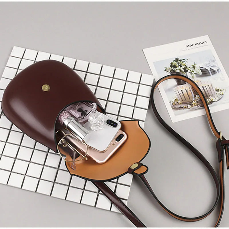 Women Shoulder Crossbody Bag Retro Horseshoe Strap Messenger Bags