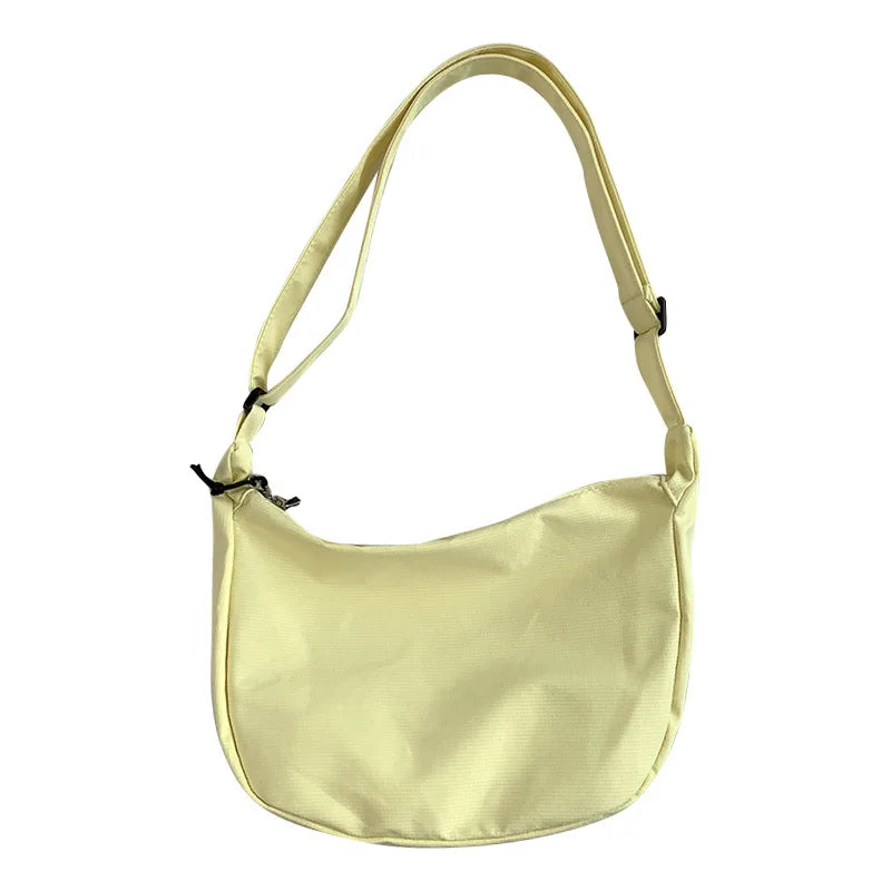 Japanese Nylon Crossbody Bag for Women, Large Messenger Handbag
