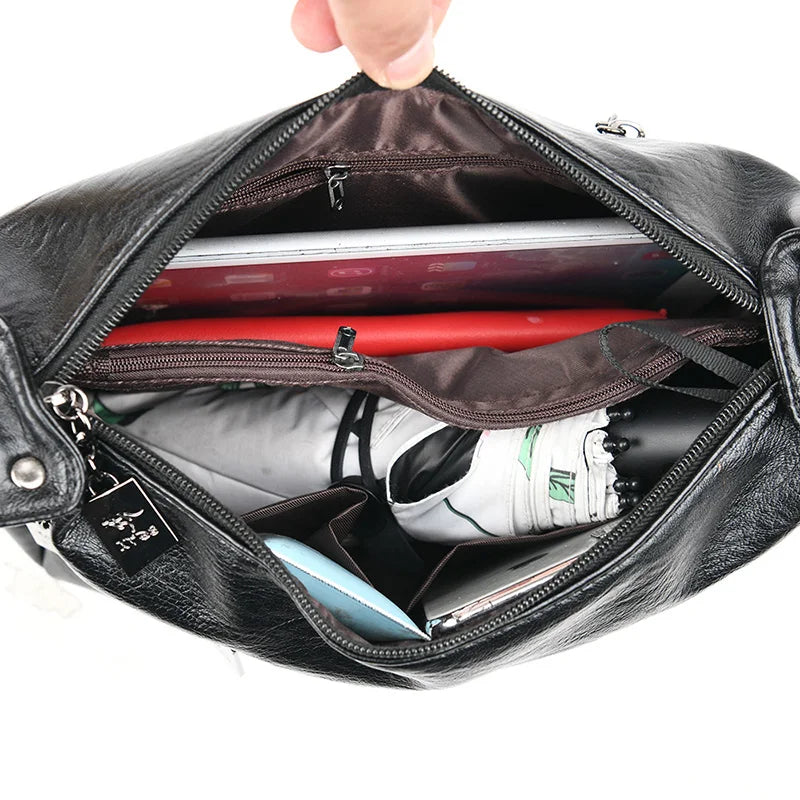Winter Soft Leather Shoulder Crossbody Bag for Women