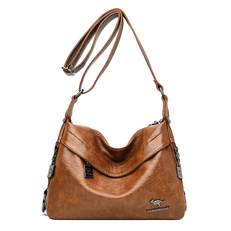 Winter Soft Leather Shoulder Crossbody Bag for Women