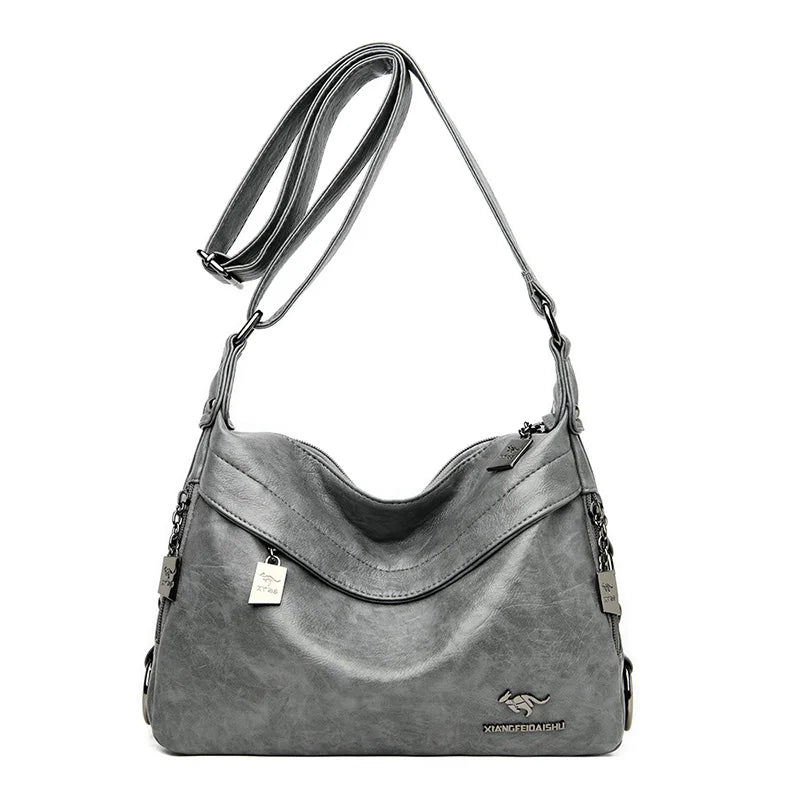 Winter Soft Leather Shoulder Crossbody Bag for Women