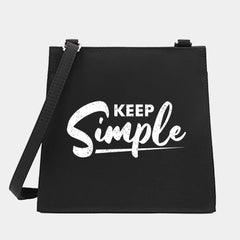 Women Shoulder Crossbody Small Square Bags Phrase Series Pattern Commute Tote Ba
