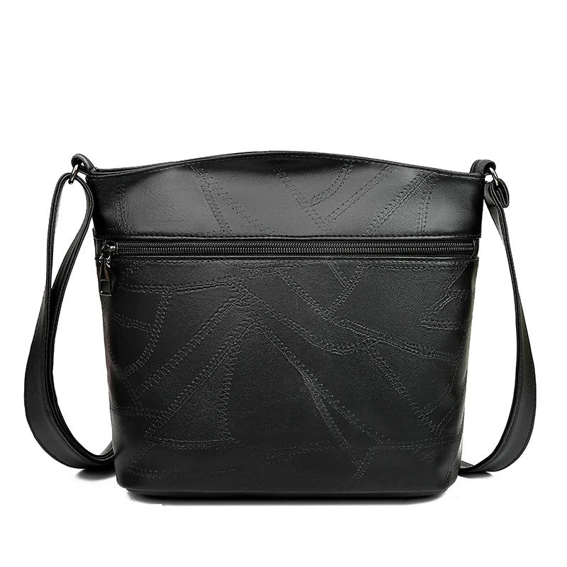 Women Shoulder Flower Bags Crossbody Handbag Soft Leather Bag