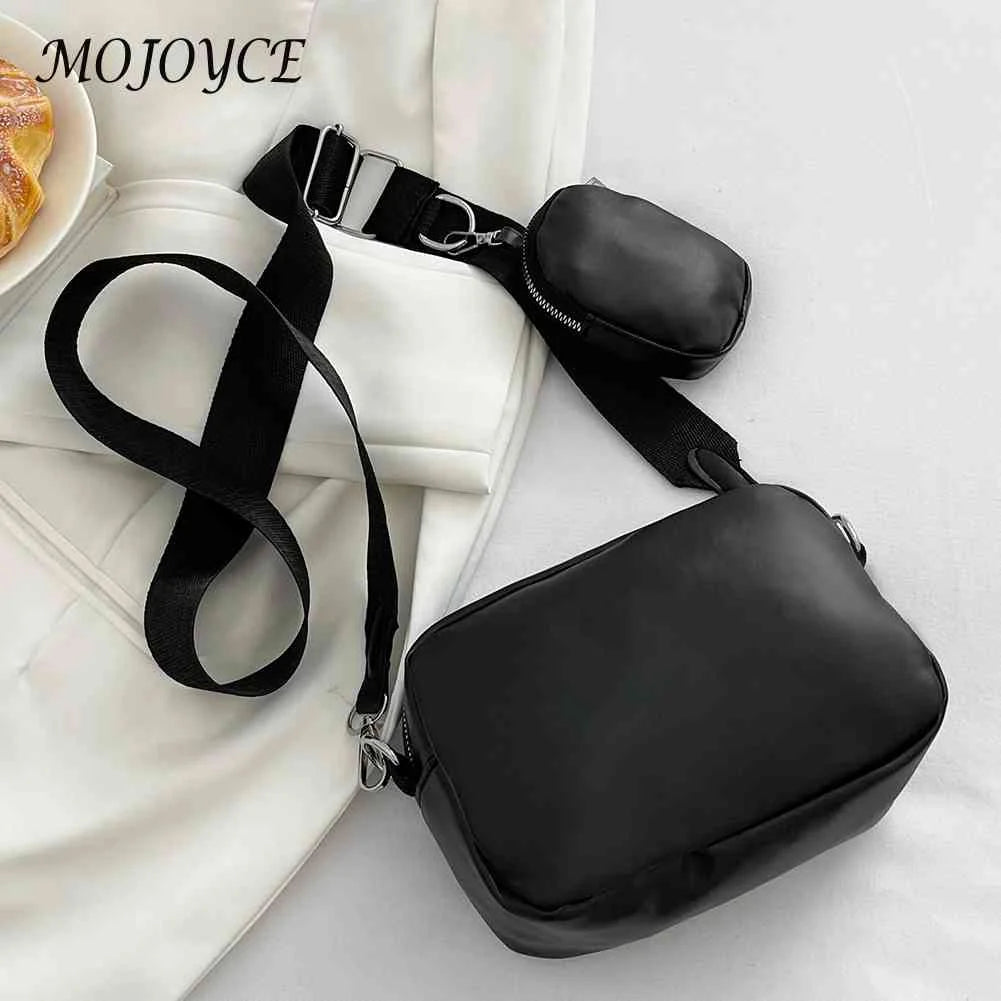 Women 2 in 1 Shoulder Handbag Rhombus Pattern Leather Combo Set