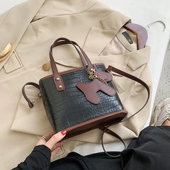 Crocodile Pattern Shoulder Handbag Crossbody Bag Tote Bolsa