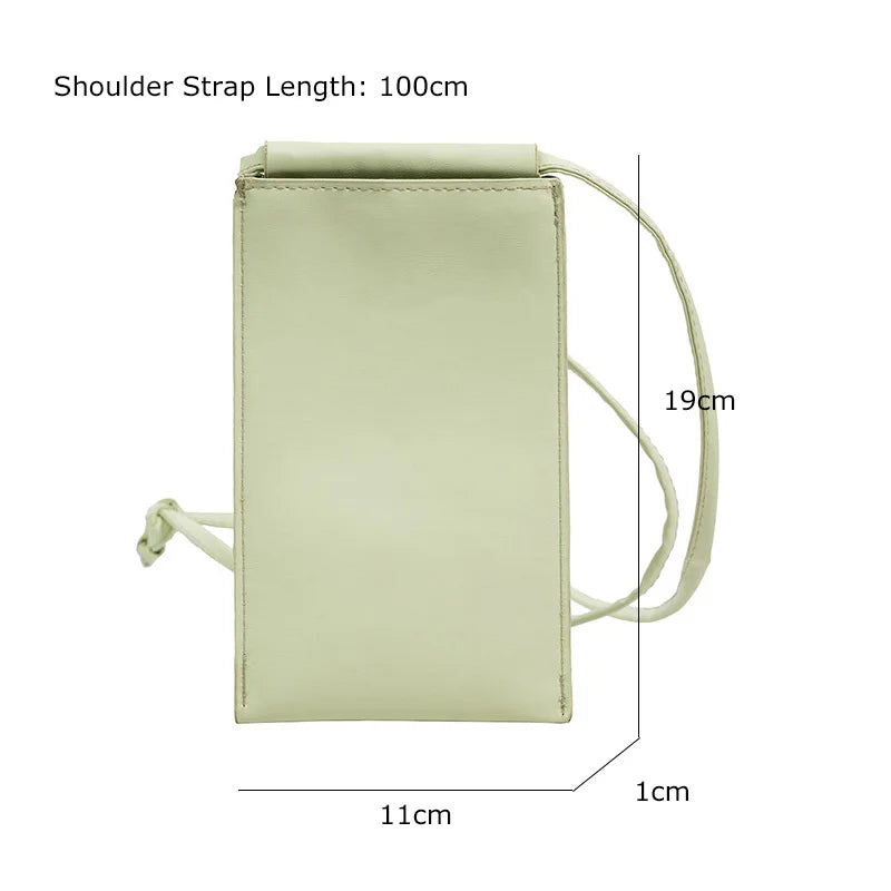 Green Mini Cell Phone Purse Women Shoulder Messenger Bag