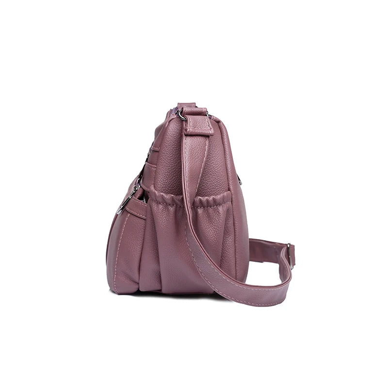 Women Shoulder Messenger Bag Soft PU Leather Multi-function Hobos