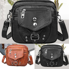 Women Small Square Shoulder Bag PU Leather Crossbody Bag