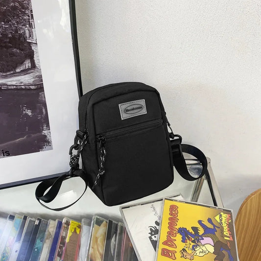 Nylon Mini Shoulder Messenger Bag for Men and Women