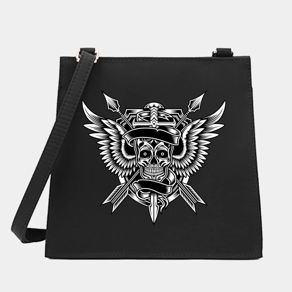 Skull Series Crossbody Tote Bag for Women