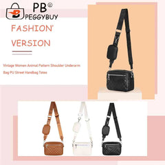 Women Shoulder Tote Bag Leather Hand Crossbody Bag Rhombus Pattern Small Pu