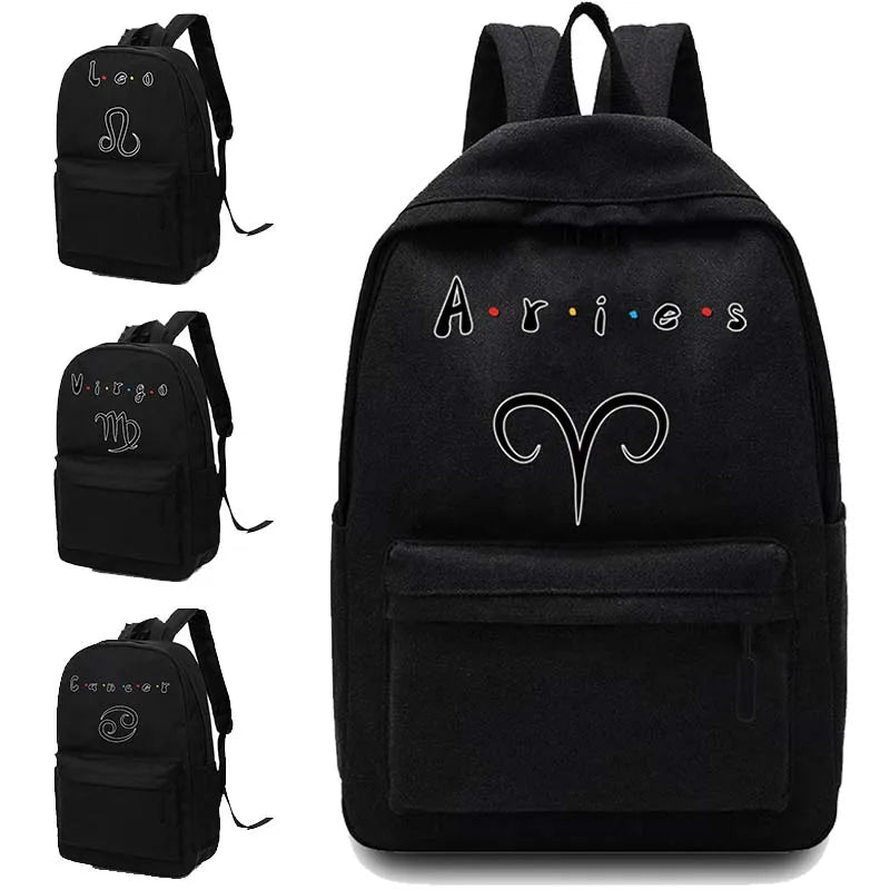Constellation Pattern Printed Backpack Laptop Backpack