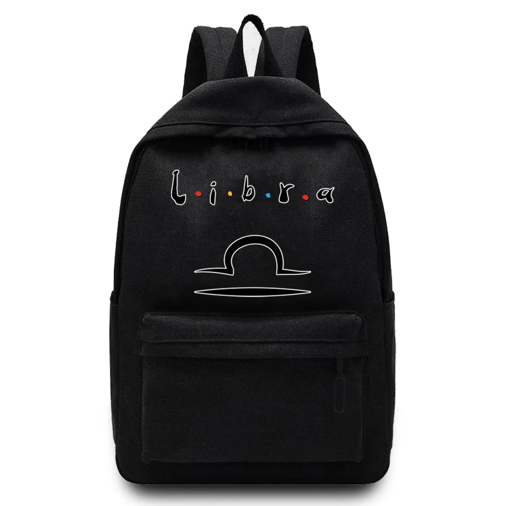 Constellation Pattern Printed Backpack Laptop Backpack