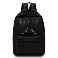 Constellation Pattern Printed Backpack Laptop Backpack