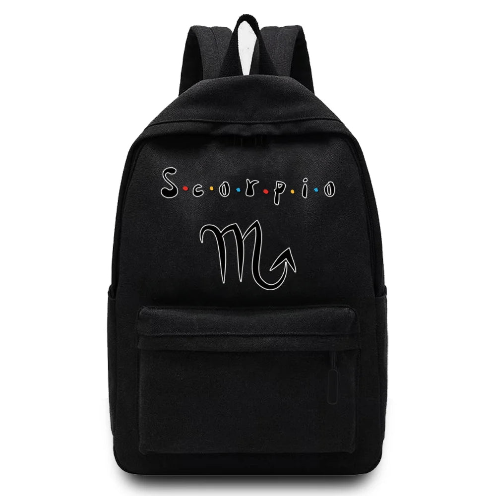 Constellation Pattern Printed Backpack Laptop Backpack
